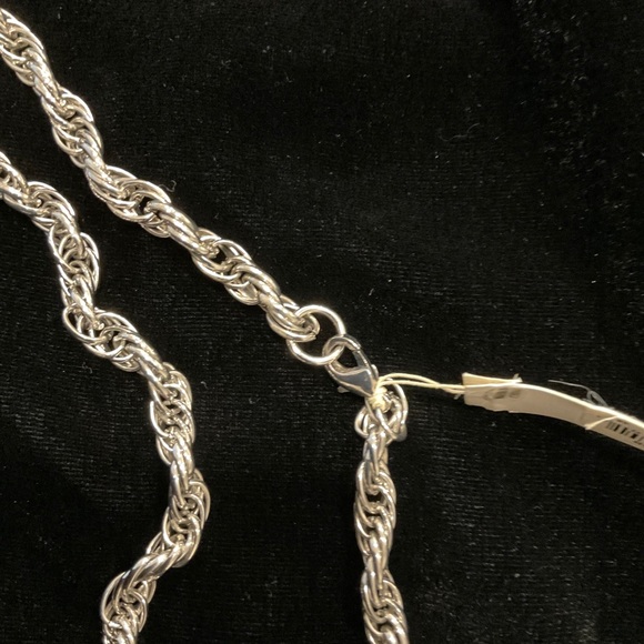 Nordstrom Thick RopeChain Silver-Tone Necklace NWT - Picture 6 of 7